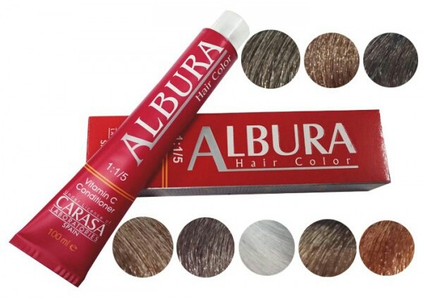 انواع رنگ موی آلبورا